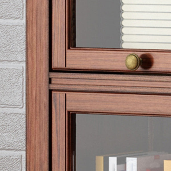 Wooden Closed Back Standard Bookcase Contemporary Style Bookshelf for Home Office