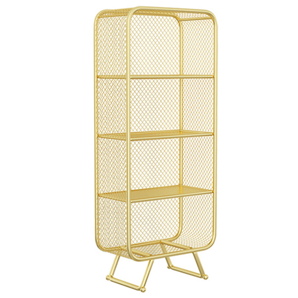 Modern Closed Bookshelf Metal Standard Bookcase With Rectangular Shelves