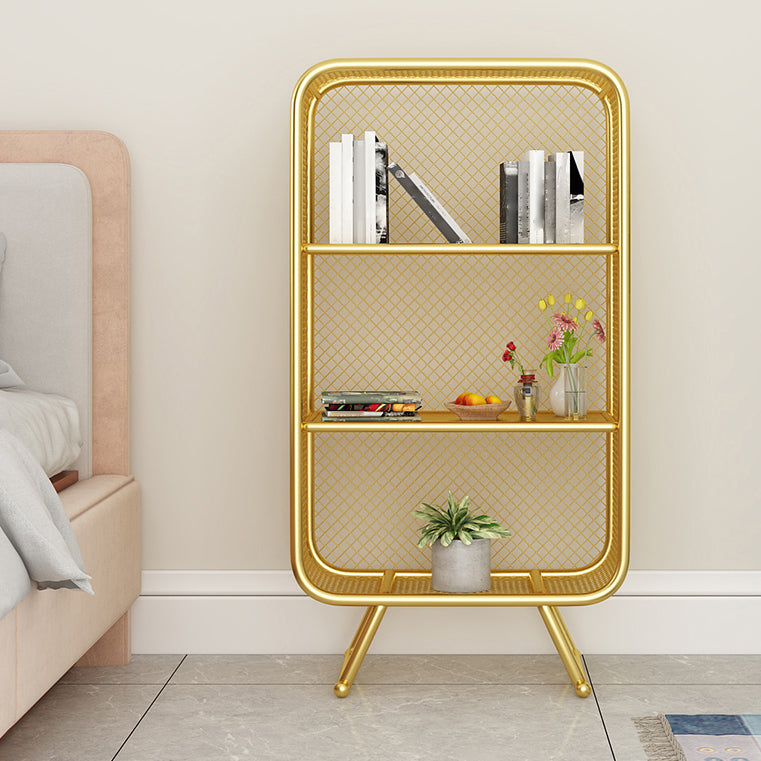 Modern Closed Bookshelf Metal Standard Bookcase With Rectangular Shelves