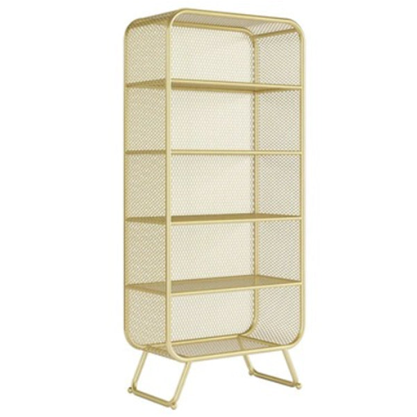 Modern Closed Bookshelf Metal Standard Bookcase With Rectangular Shelves