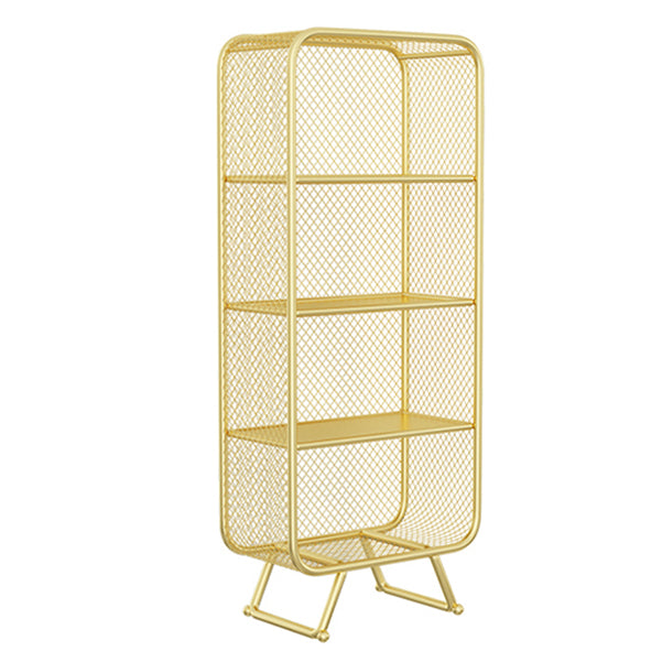 Modern Closed Bookshelf Metal Standard Bookcase With Rectangular Shelves