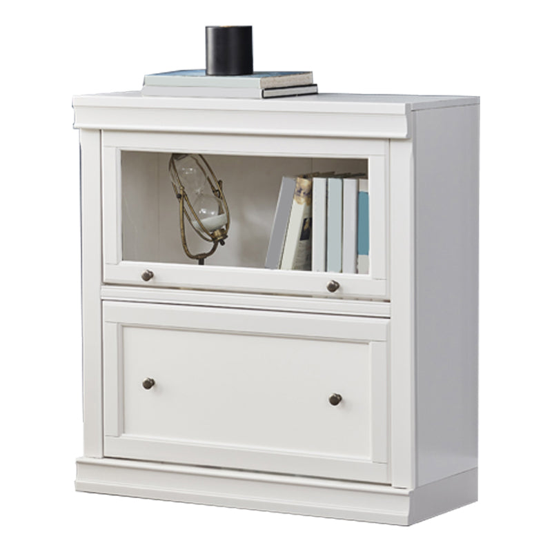 Contemporary Standard Bookcase Wooden Closed Back Bookshelf With Cabinet