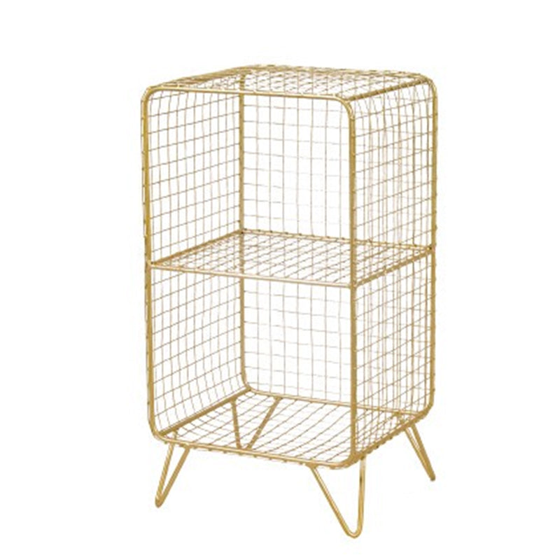 Modern Style Bookcase Vertical Metal Closed Back Bookshelf for Home