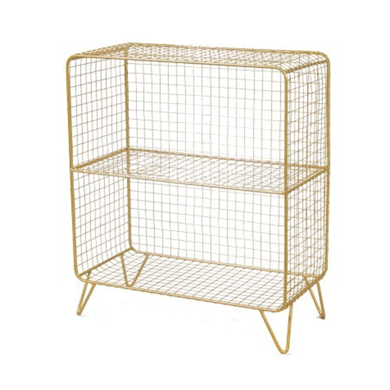 Modern Style Bookcase Vertical Metal Closed Back Bookshelf for Home