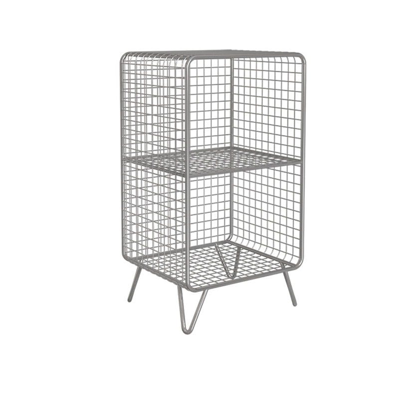 Modern Style Bookcase Vertical Metal Closed Back Bookshelf for Home