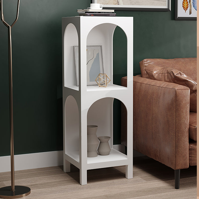 Modern Style Bookcase 13.78" Wide Metal Closed Back Bookshelf for Home