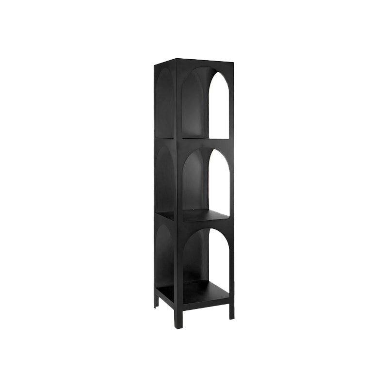 Modern Style Bookcase 13.78" Wide Metal Closed Back Bookshelf for Home