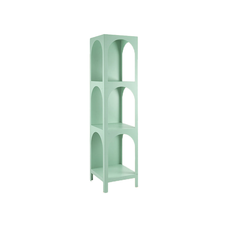 Modern Style Bookcase 13.78" Wide Metal Closed Back Bookshelf for Home