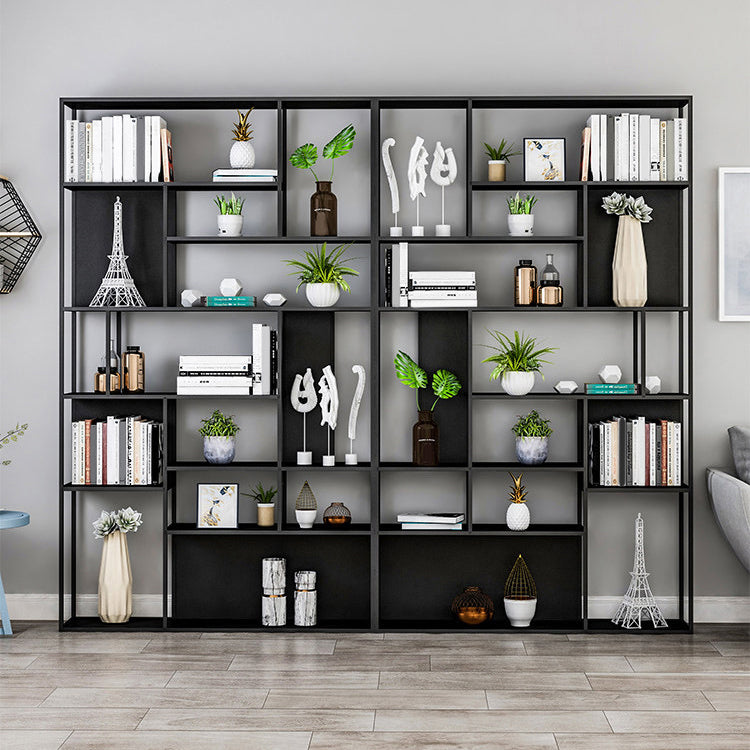 Metal Etagere Bookcase Modern Open Back Bookshelf for Home Office