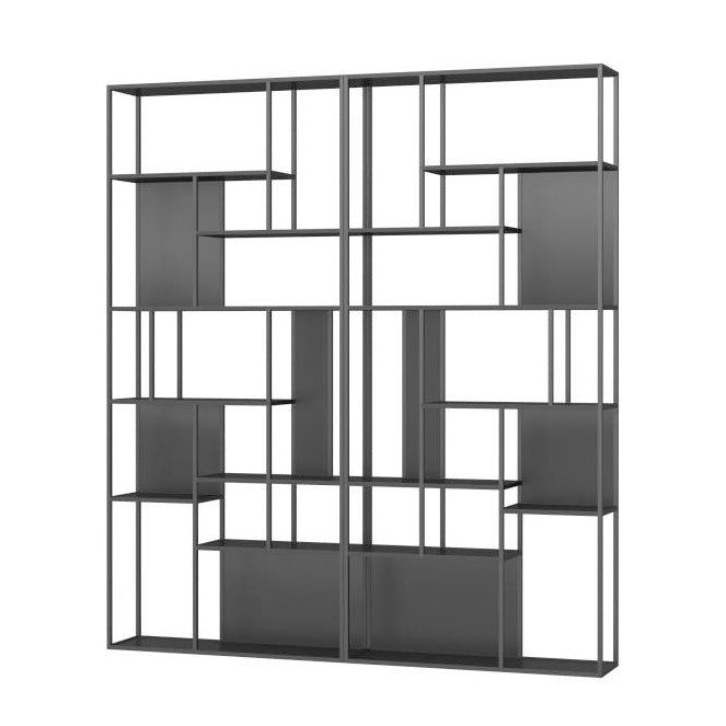 Metal Etagere Bookcase Modern Open Back Bookshelf for Home Office