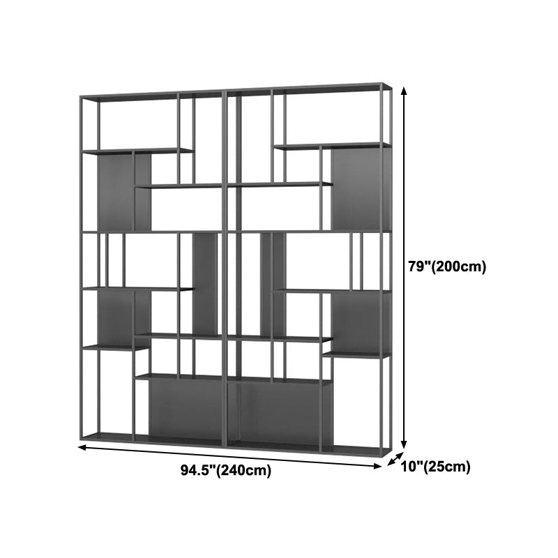 Metal Etagere Bookcase Modern Open Back Bookshelf for Home Office