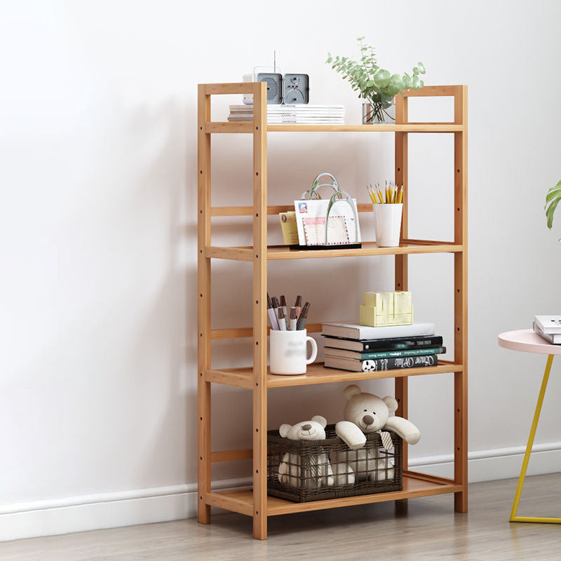 3/4/5-Shelf Manufactured Bookshelf Wood Etagere Natural Scandinavian Vertical Bookcase
