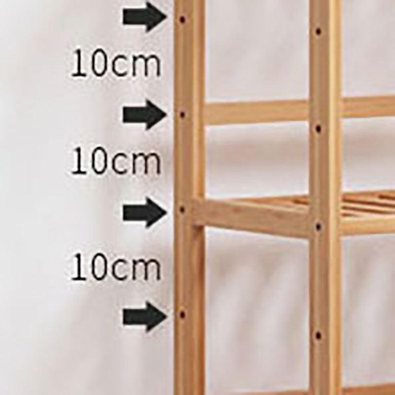 3/4/5-Shelf Manufactured Bookshelf Wood Etagere Natural Scandinavian Vertical Bookcase