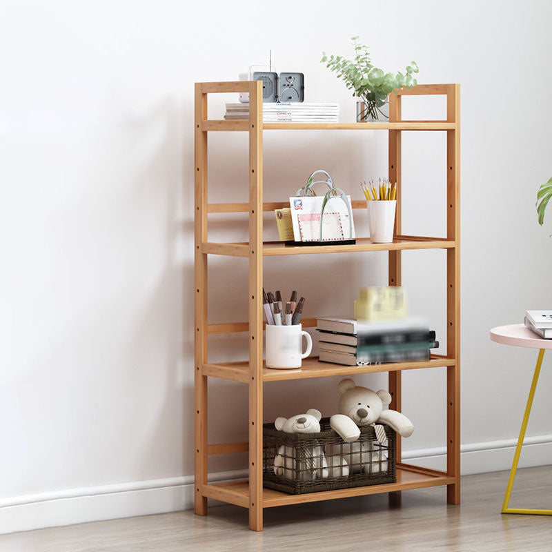 3/4/5-Shelf Manufactured Bookshelf Wood Etagere Natural Scandinavian Vertical Bookcase