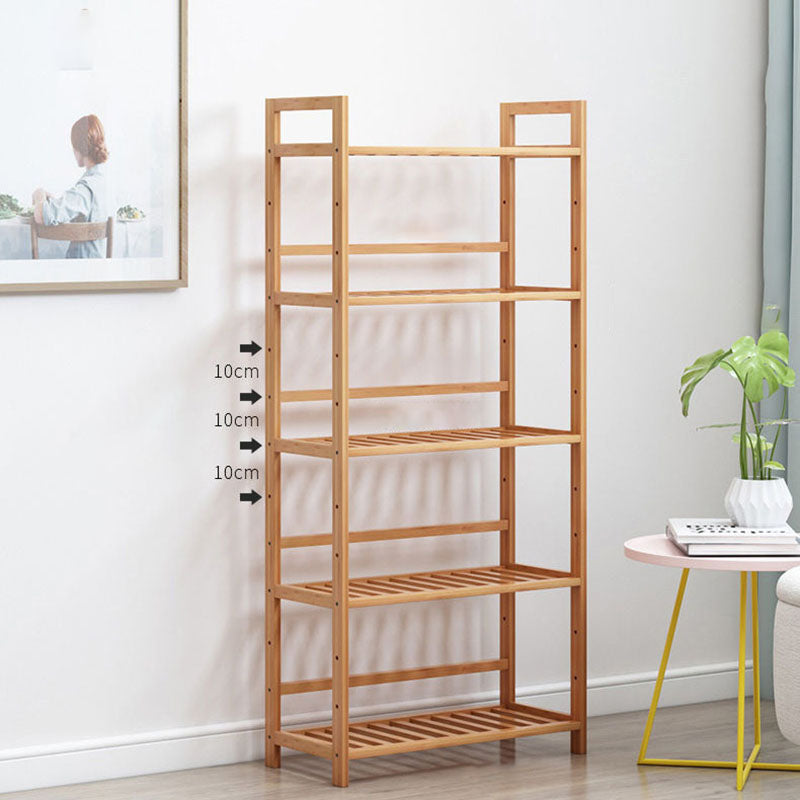 3/4/5-Shelf Manufactured Bookshelf Wood Etagere Natural Scandinavian Vertical Bookcase
