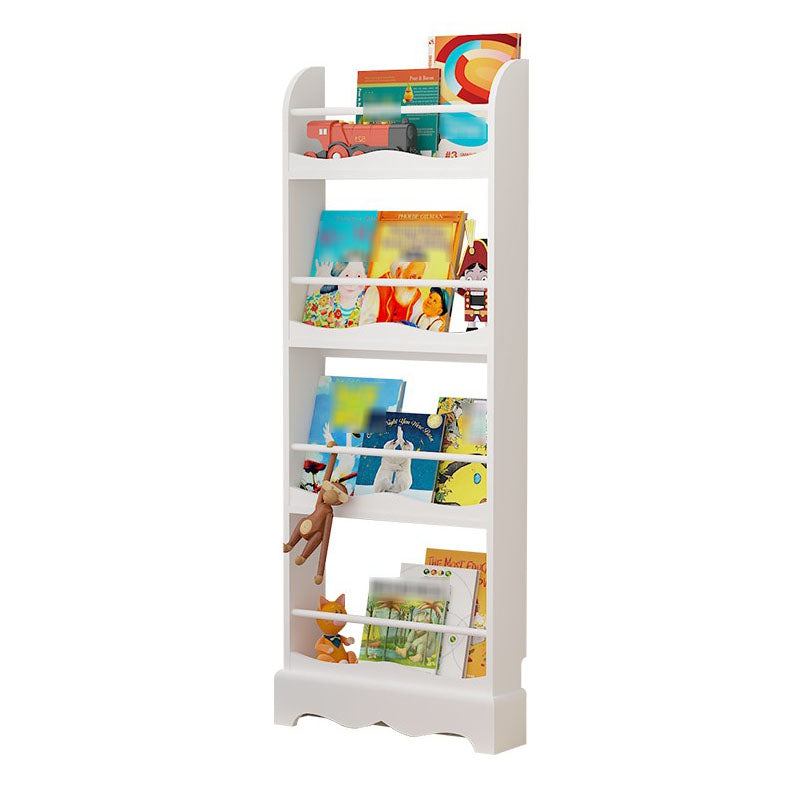 Pine Wood Wall Unit Bookshelf Scandinavian Vertical Bookcase for Home
