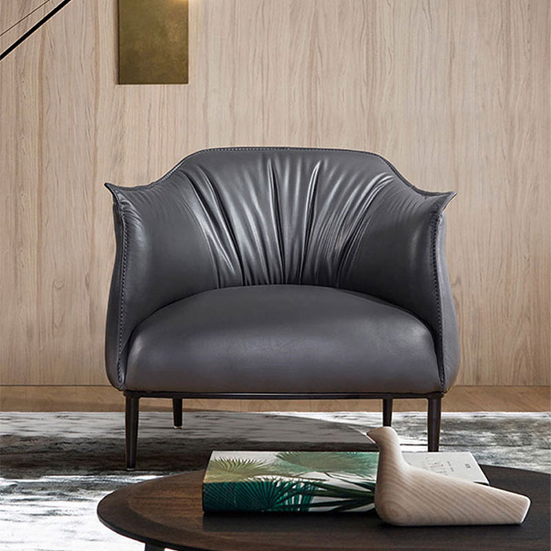 Genuine Leather Chair Arms Included 34.2"L x 33.4" W x 29.5" H Chair for Bedroom