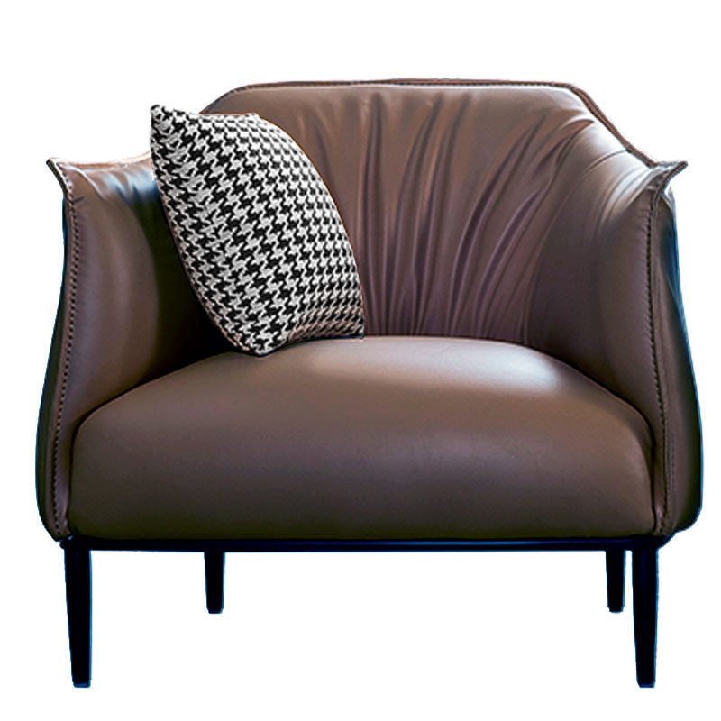 Genuine Leather Chair Arms Included 34.2"L x 33.4" W x 29.5" H Chair for Bedroom