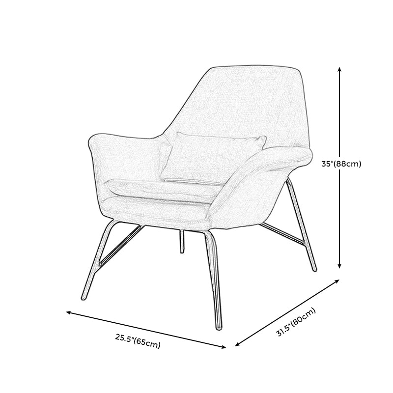 25.59" L x 31.49" W x 34.64" H Faux Leather Armchair for Living Room