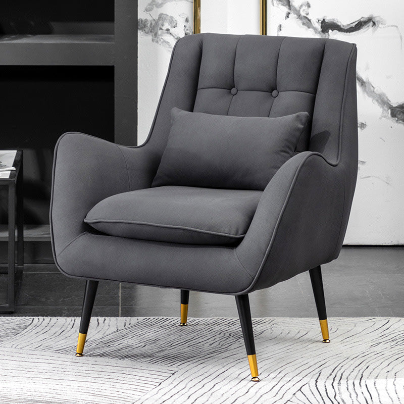 Scandinavian 30.7" Wide Accent Armchair with Basic Four Legs and Tufted Back