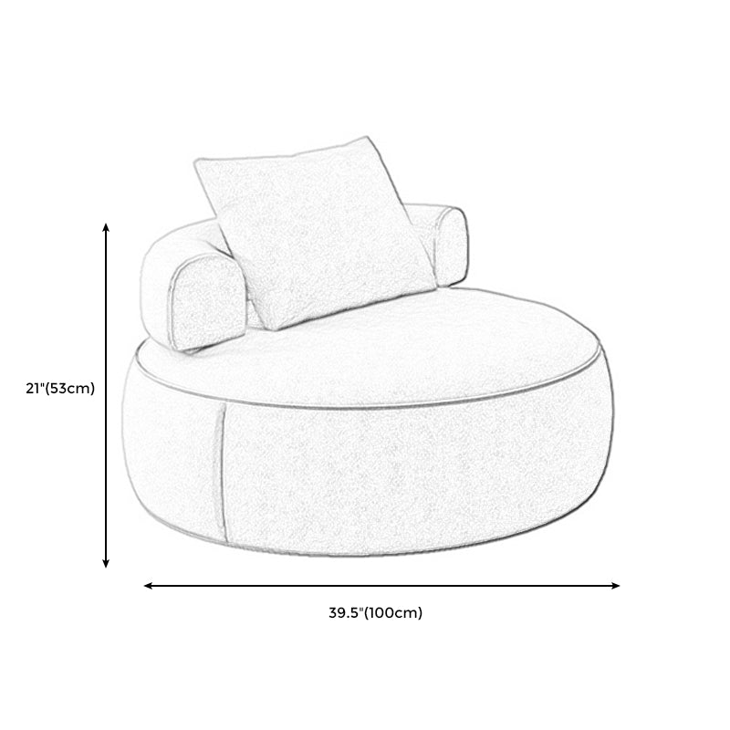 Faux Leather Slipper Chair Armless Chair with Pillow for Living Room