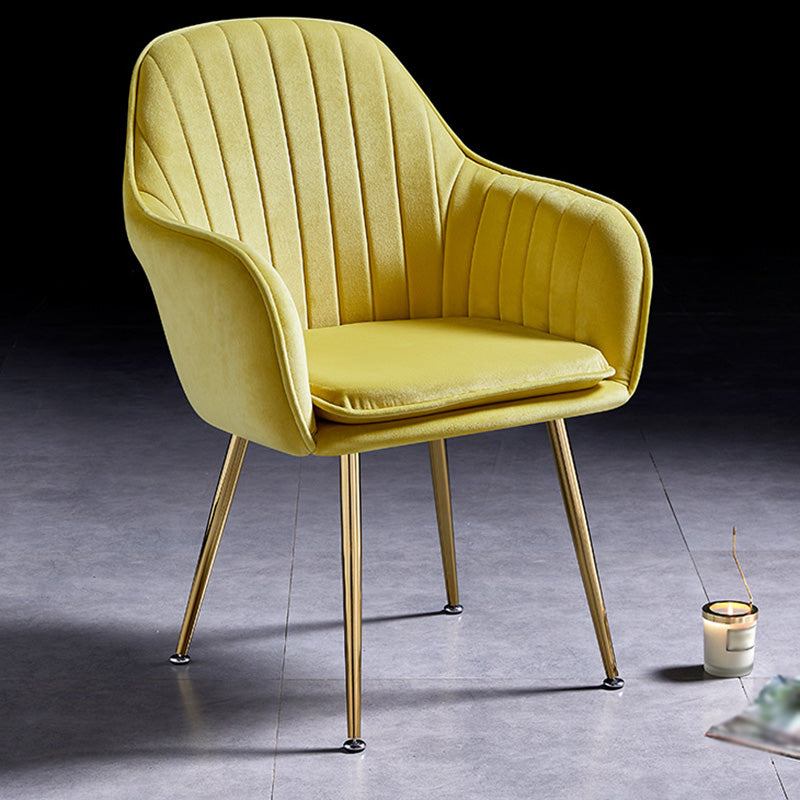 23.6"Wide Solid Color Armchair with Basic Four Legs for Bedroom