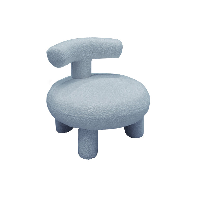 Wool Chair Armless Parsons Chair Fixed Back Chair for Living Room