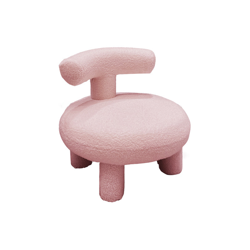 Wool Chair Armless Parsons Chair Fixed Back Chair for Living Room