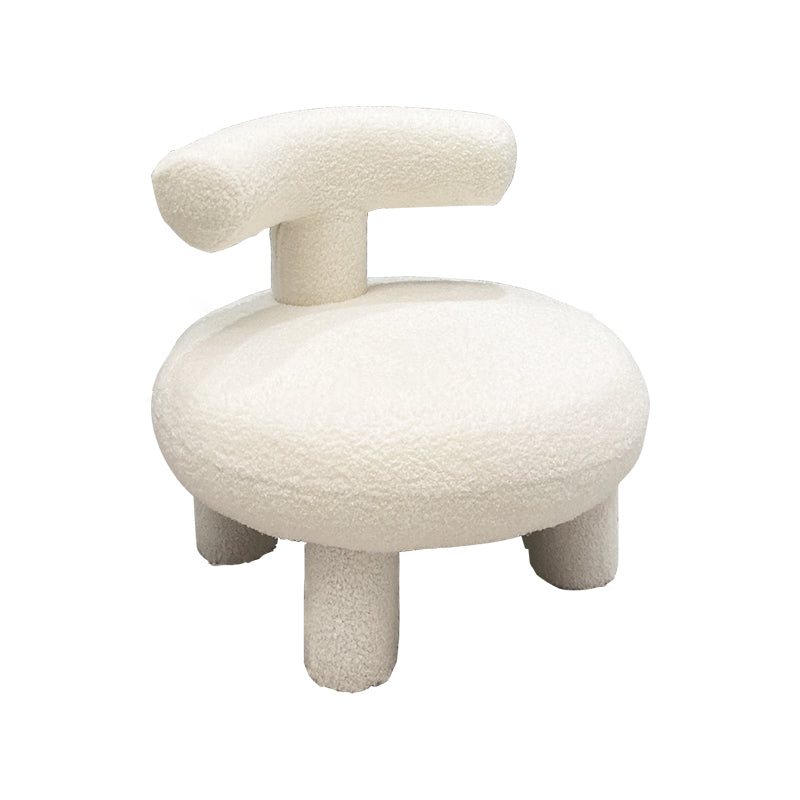 Wool Chair Armless Parsons Chair Fixed Back Chair for Living Room