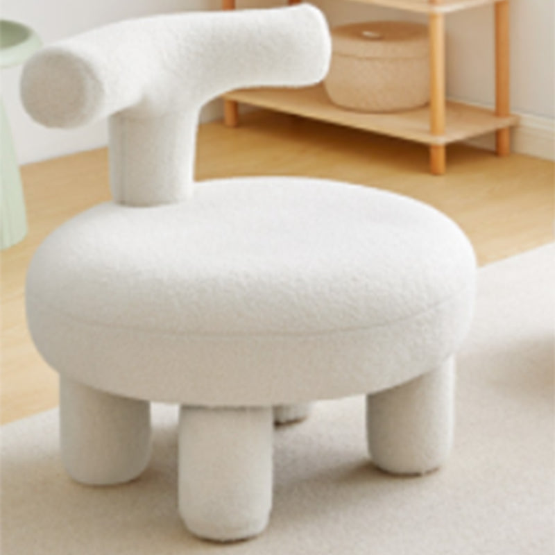 Wool Chair Armless Parsons Chair Fixed Back Chair for Living Room