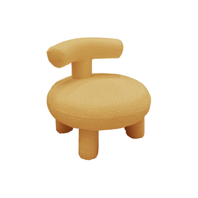 Wool Chair Armless Parsons Chair Fixed Back Chair for Living Room