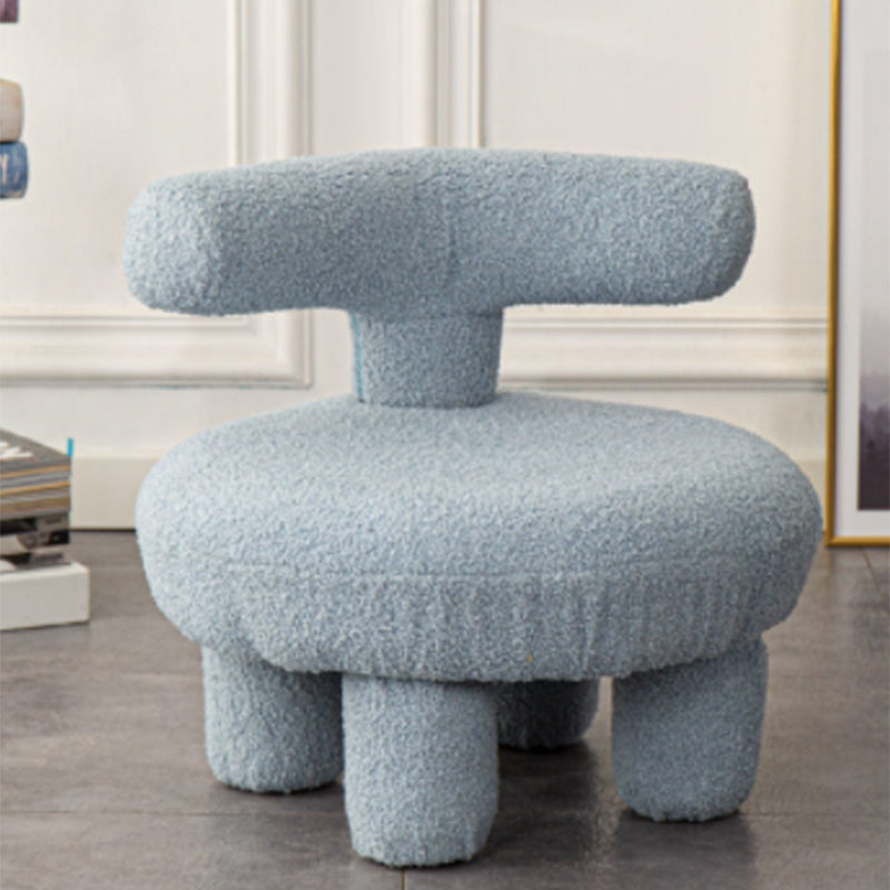 Wool Chair Armless Parsons Chair Fixed Back Chair for Living Room