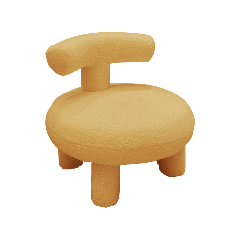 Wool Chair Armless Parsons Chair Fixed Back Chair for Living Room