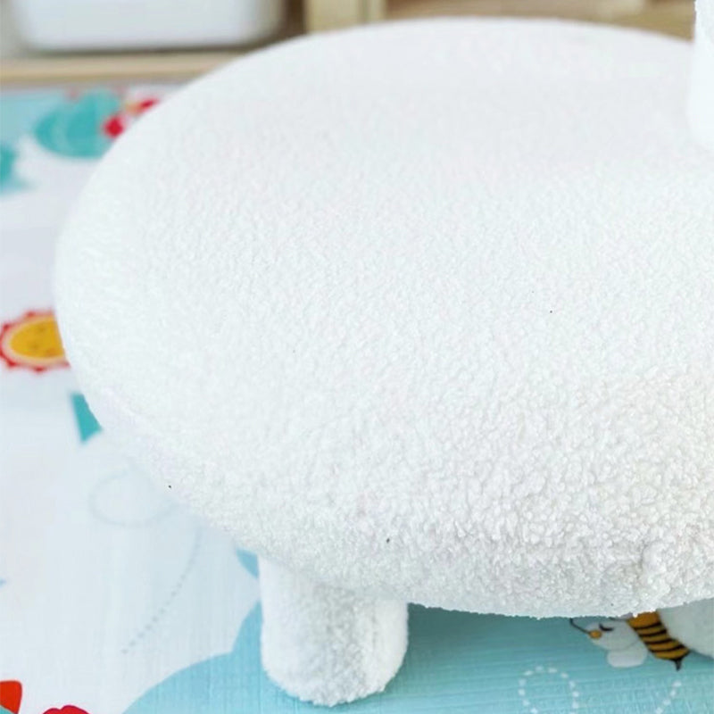 Wool Chair Armless Parsons Chair Fixed Back Chair for Living Room