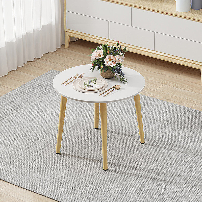 Modern Style Density Plank Wood/white Top Solid Wood Leg Coffee Table