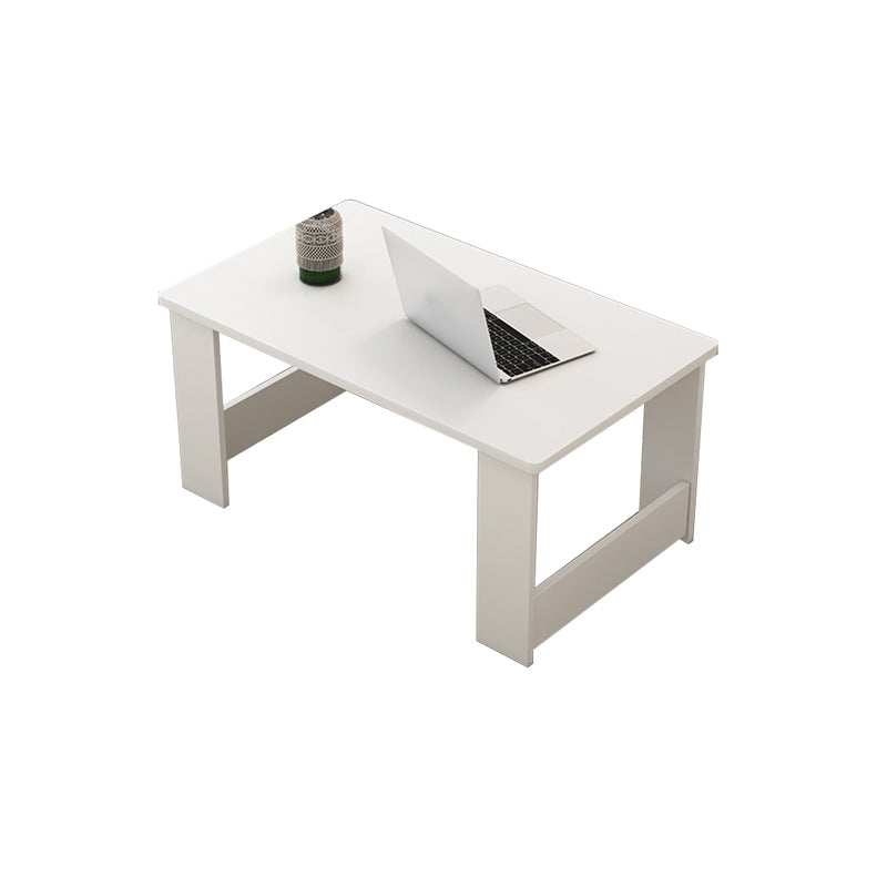 16.5"H Sled Base Square Wooden Top Coffee Table For Living Room