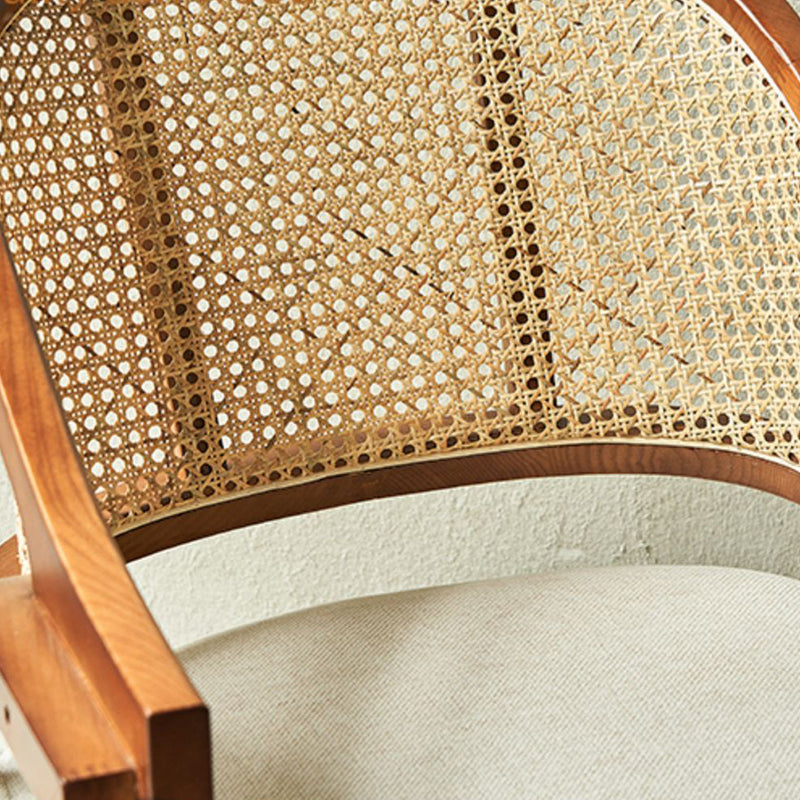 Linen Chair Solid Wood Frame Arms Included Chair for Living Room