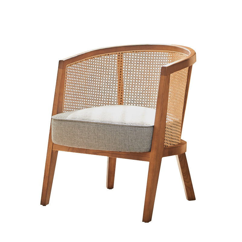 Linen Chair Solid Wood Frame Arms Included Chair for Living Room