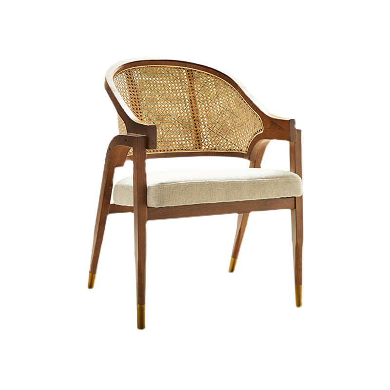 Linen Chair Solid Wood Frame Arms Included Chair for Living Room