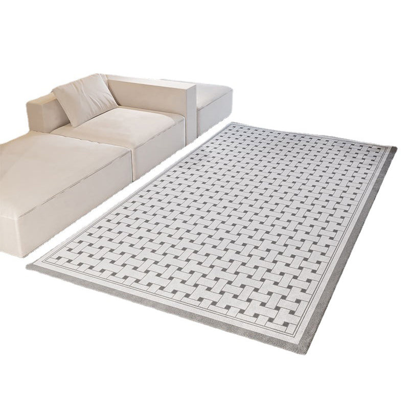Geometry Patterns Rug Modern Style Rectangle Stain Resistant Rug for Home Decor