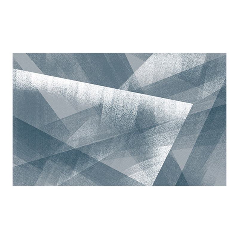 Grey Modern Rug Polyester Pattern Rug Stain Resistant Rug for Living Room