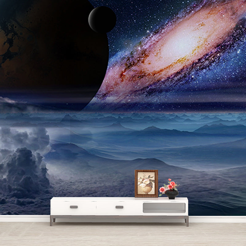 Photography Stain Resistant Wallpaper Nebula Living Room Wall Mural