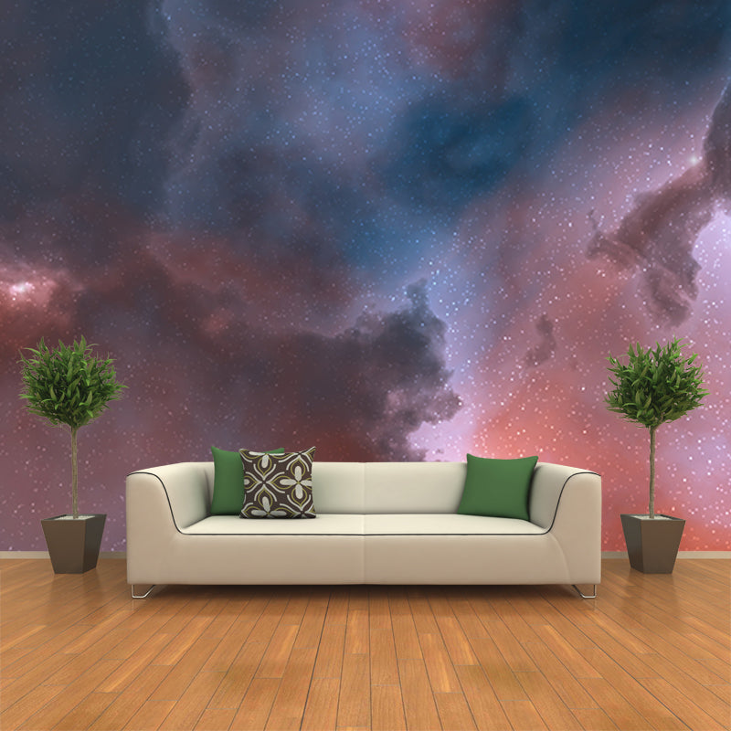 Photography Stain Resistant Wallpaper Nebula Living Room Wall Mural