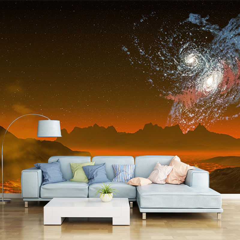 Universe Photography Stain Resistant Wall Mural Wallpaper Sitting Room Wall Mural