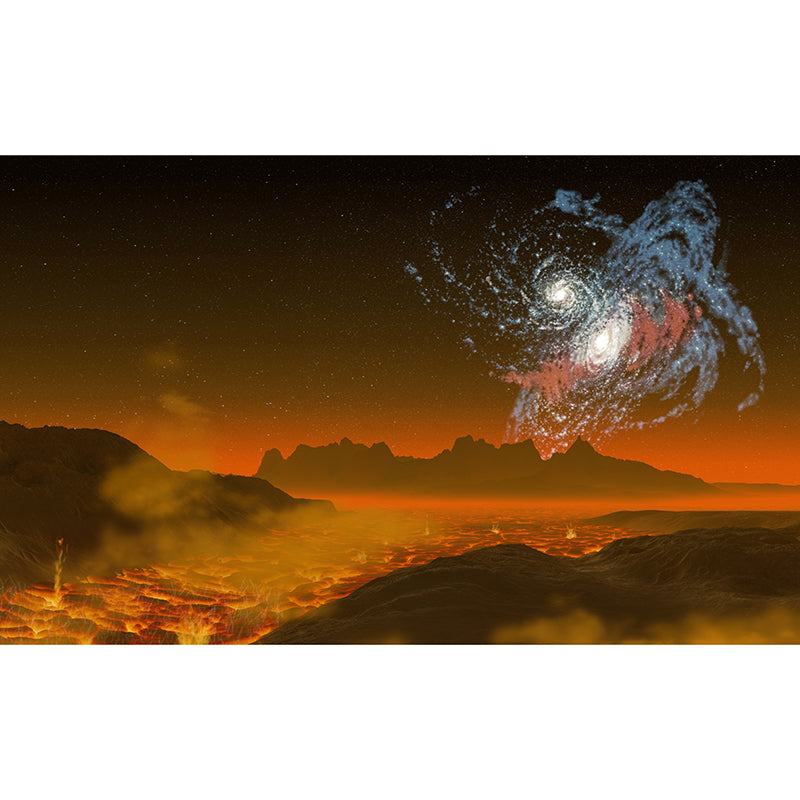 Universe Photography Stain Resistant Wall Mural Wallpaper Sitting Room Wall Mural