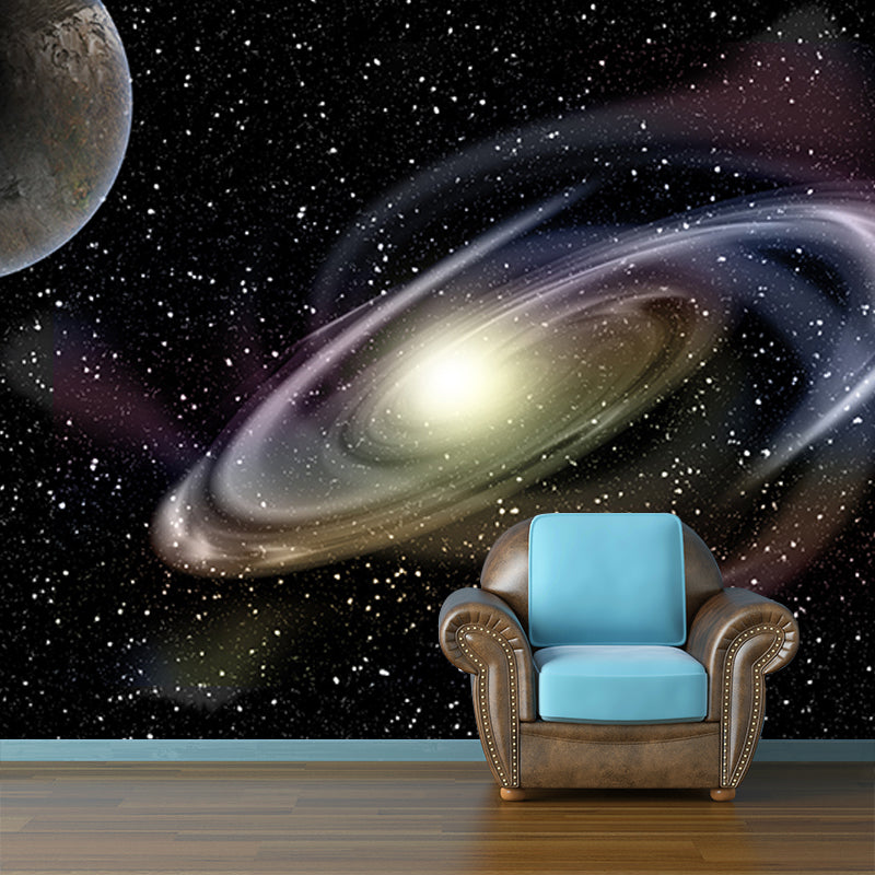 Universe Environment Friendly Resistant Mural Wallpaper Sleeping Room Wall Mural