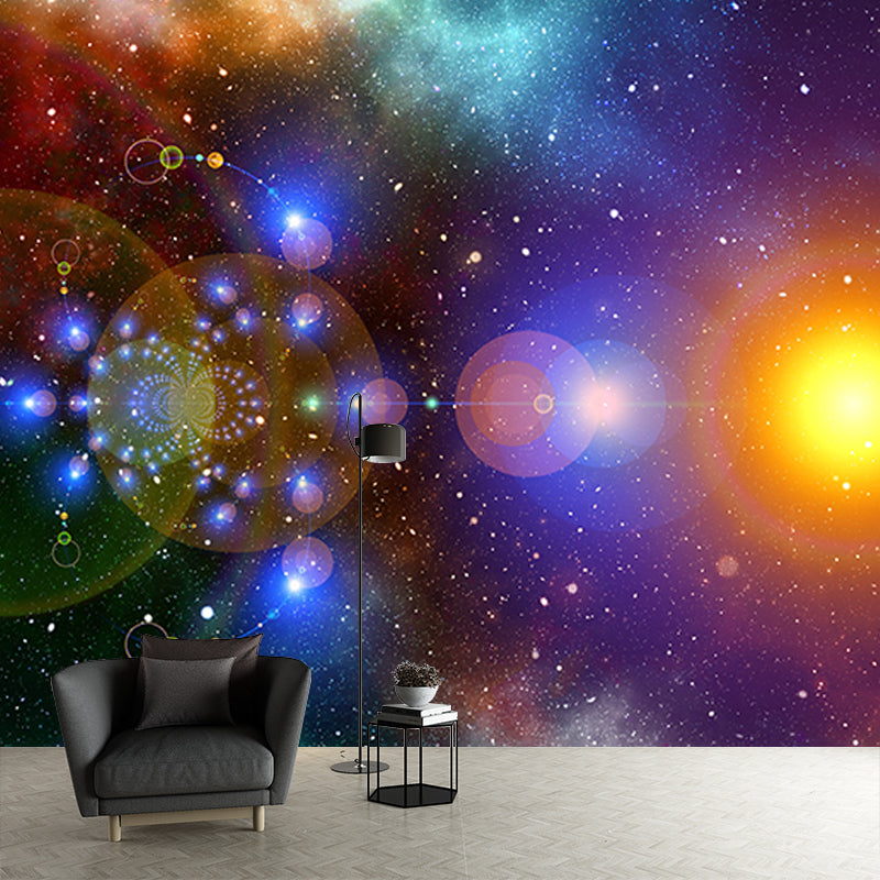 Universe Environment Friendly Resistant Mural Wallpaper Sleeping Room Wall Mural