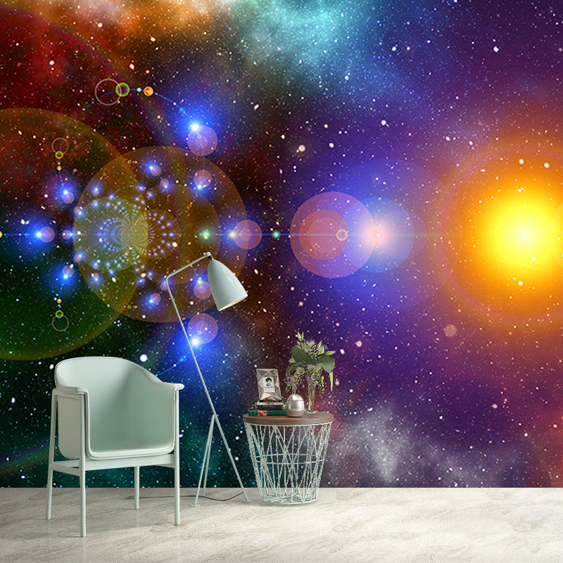 Universe Environment Friendly Resistant Mural Wallpaper Sleeping Room Wall Mural