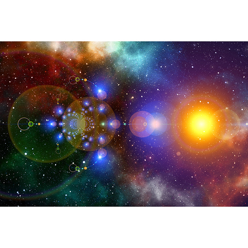 Universe Environment Friendly Resistant Mural Wallpaper Sleeping Room Wall Mural