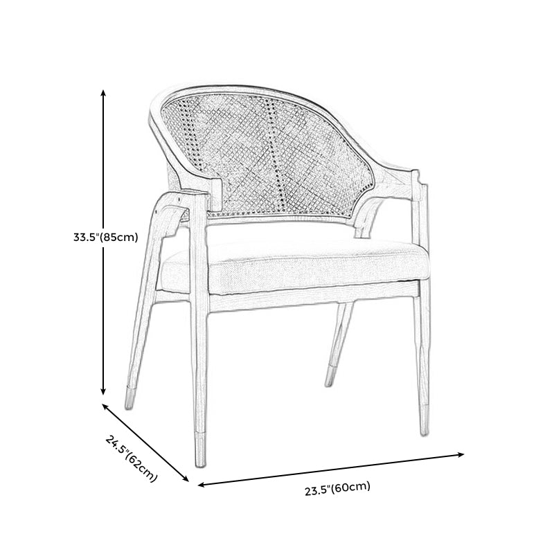 Linen Chair Solid Wood Frame Arms Included Chair for Living Room